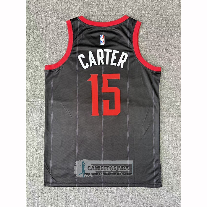 Camiseta Toronto Raptors Vince Carter NO 15 Ciudad 2025-26 Negro